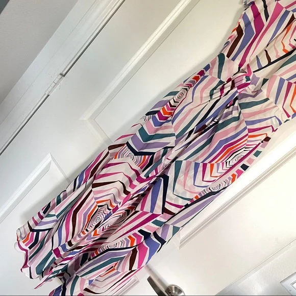 RARE! Kate Spade Geobrella Silk Midi Dress Gorgeous geometric print - Picture 10 of 11